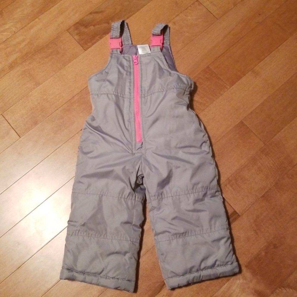 Carter's Girls Gray Snow Overalls - Size 18 months